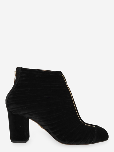 Pre-owned Charlotte Olympia Fabric Ankle Boots In Black