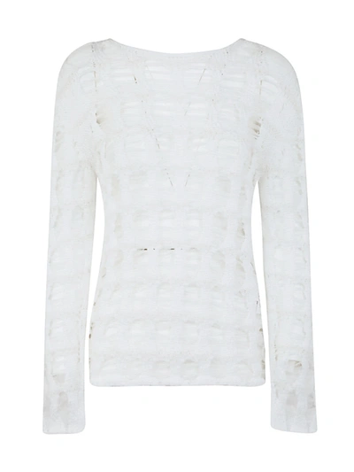 Comme Des Garçons Ladies Sweater In Off White