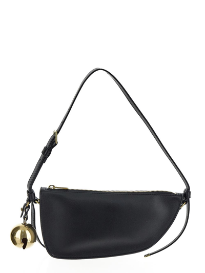 Burberry Bell Detailed Zipped Shoulder Bag In Black