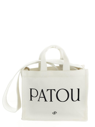 Patou Small Tote Bag In Cream