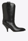 Bally 95 Cowboy Leather Boots In Black