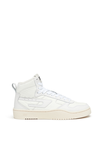 Diesel S-ukiyo High-top Leather Trainers In White