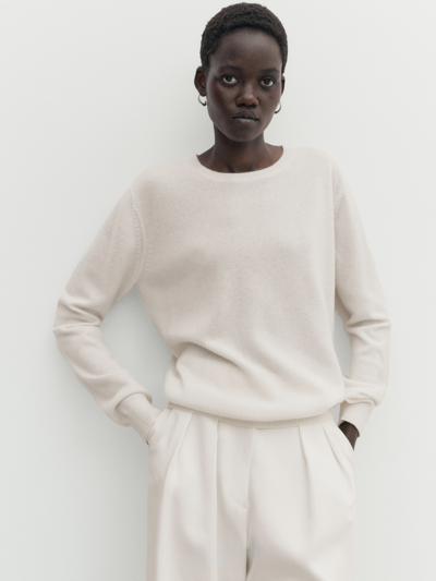 Massimo Dutti Pullover Aus Reinem Kaschmir Mit Rundausschnitt