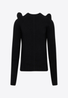 RICK OWENS CASHMERE AND WOOL KNIT SWEATER