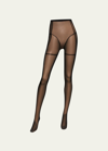 WOLFORD GEOMETRIC STRETCH TULLE TIGHTS