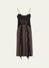 JASON WU COLLECTION COSMIC FLORAL EMBROIDERED TULLE CHIFFON DRESS