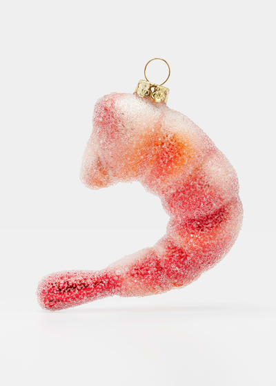 Cody Foster & Co Cocktail Shrimp Glass Ornament In Multi
