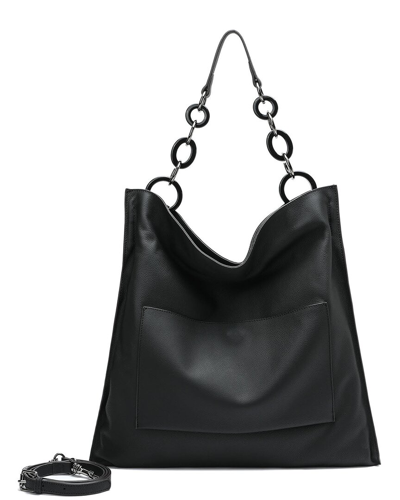Tiffany & Fred Leather Shoulder Bag In Black