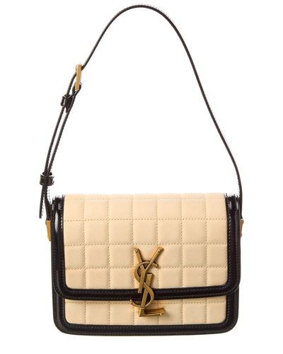 Saint Laurent Solferino Small Quilted Leather Shoulder Bag In Beige