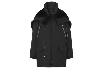 Pre-owned Burberry Cotton Hooded Down Jacket Black