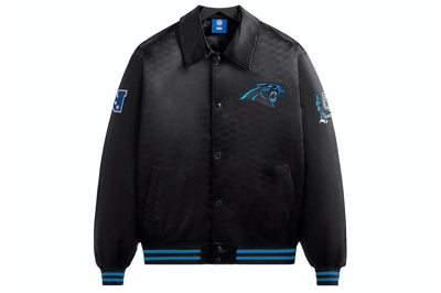 Pre-owned Kith X Nfl Panthers Satin Bomber Jacket Black