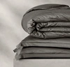 Boll & Branch Organic Reserve Embroidered Lattice Duvet Set In Stone/stone