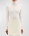 Theory Regal Wool Turtleneck Sweater In New Ivory