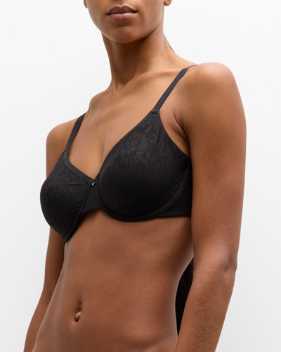 Chantelle Comfort Chic Embossed T-shirt Bra In Black