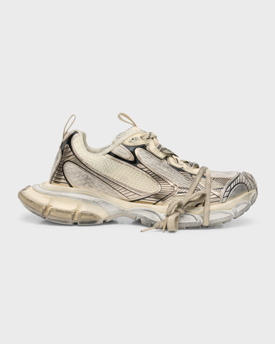 Balenciaga Men's 3xl Mesh Runner Sneakers In Neutrals