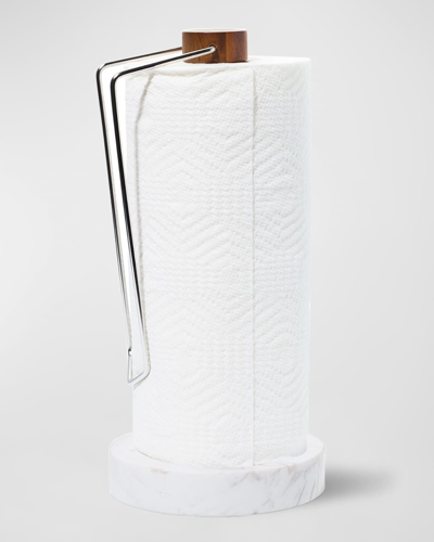 Nambe Chevron Paper Towel Holder In Brown