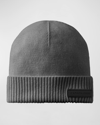 Canada Goose Men's Wool-knit Beanie Hat In Iron Grey
