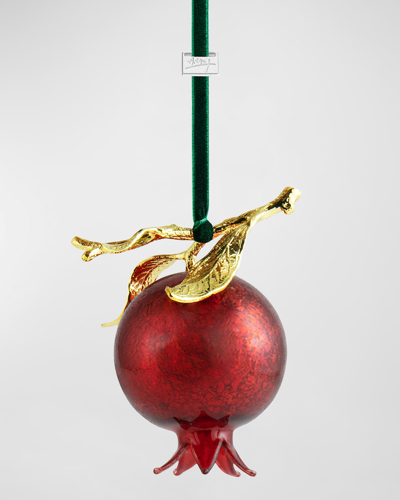 Michael Aram Pomegranate Glass Christmas Ornament In Red