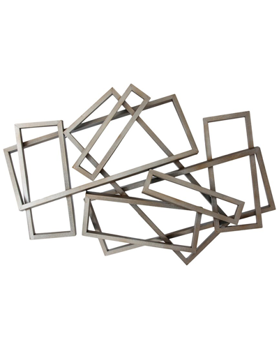 Moe's Home Collection Metal Rectangles Wall Decor In Silver
