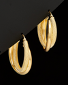 Italian Gold 18k  Double Hoops