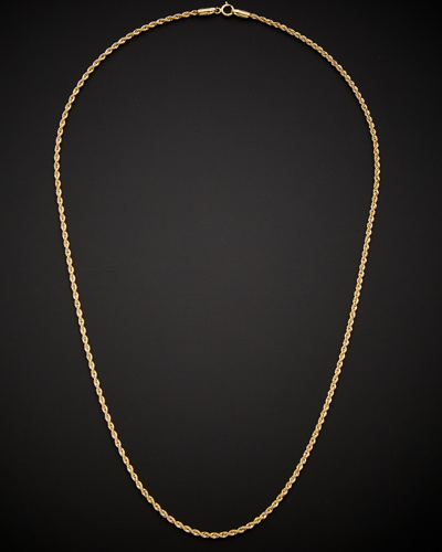 Italian Gold Rope Chain Necklace