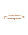 Sabrina Designs 14k Rose Gold 0.45 Ct. Tw. Diamond Clover Flex Bangle Bracelet
