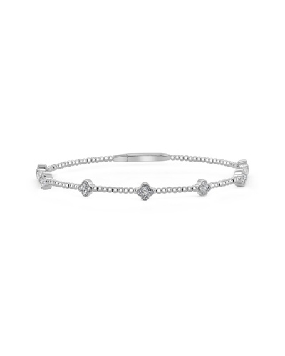 Sabrina Designs 14k 0.45 Ct. Tw. Diamond Clover Flex Bangle Bracelet