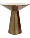 Pasargad Home Lorenzo Collection Stainless Steel Side Table In Rose