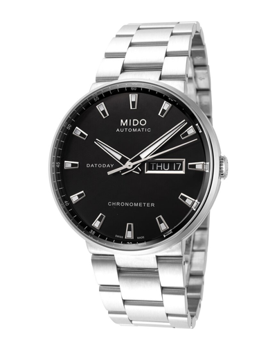 Mido Men's Commander Ii 40mm Automatic Watch In Silver