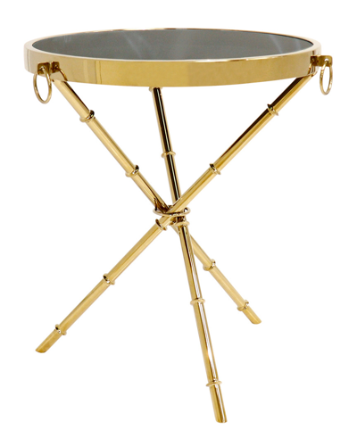 Pasargad Home Vicenza Collection Steel/glass Side Table