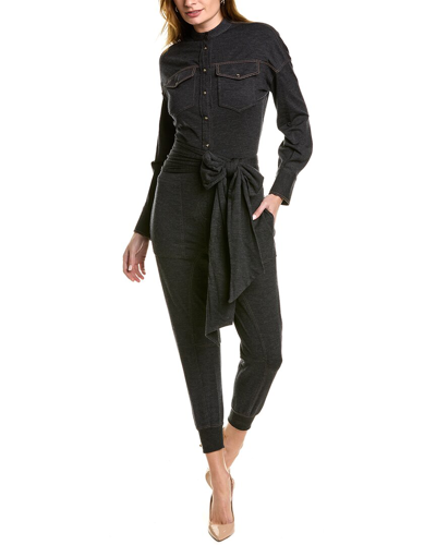 Brunello Cucinelli Wool-blend Jumpsuit In Black