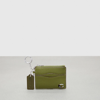 Coach Wavy Zip Card Case With Keyring In Olive Green