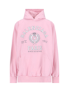 Balenciaga Metal Printed Cotton Hoodie In Pink