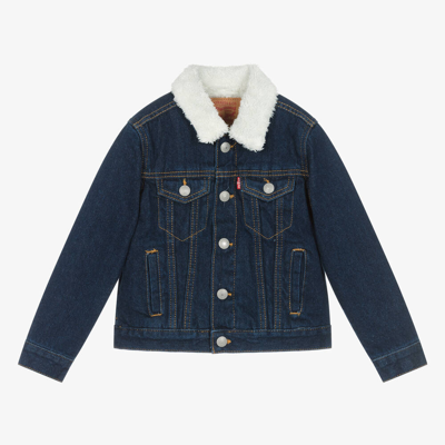 Levi's Kids' Boys Blue Fleece Lined Denim Jacket