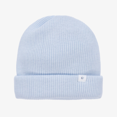 Absorba Pale Blue Ribbed Cotton Baby Hat