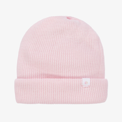 Absorba Pale Pink Ribbed Cotton Baby Hat