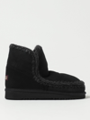 Mou Eskimo 24 Low Heels Ankle Boots In Black Leather In Black