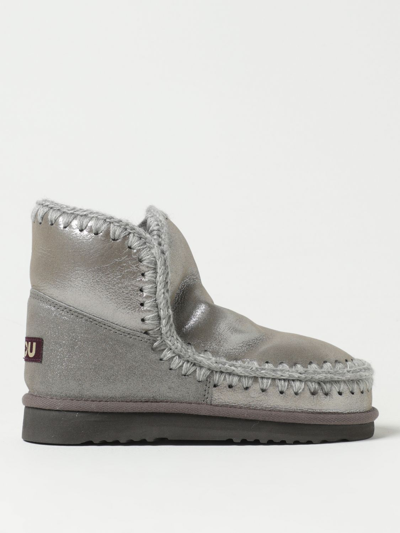 Mou Flat Ankle Boots  Woman In Silver