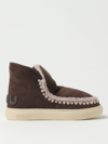 Mou Eskimo Whipstitch-trim Ankle Boots In Brown