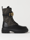 Fendi Graphy Biker Boot In Tobacco