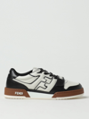 FENDI MATCH SNEAKERS IN LEATHER WITH EMBOSSED FF MONOGRAM,392168002