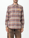 Aries Cotton Shirt With Check Pattern In Beige