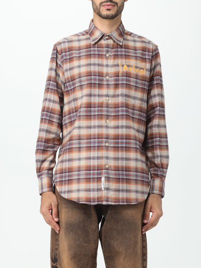 Aries Cotton Shirt With Check Pattern In Multi