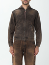 Aries Acid Washed Oversized Hooded Denim Jacket In Orange