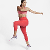 Nike Women's Go Firm-support High-waisted Cropped Leggings With Pockets In Red
