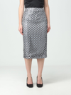 Federica Tosi Sequin-embellished Midi Skirt In Grey