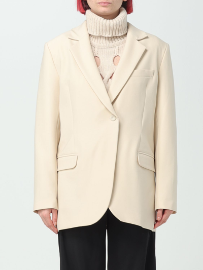 Federica Tosi Single-breasted Notch-lapels Blazer In Butter