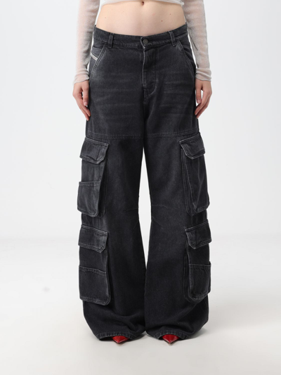 Diesel Straight Jeans In Black