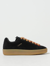 Lanvin Lite Curb Sneakers In Suede Color Black In Black