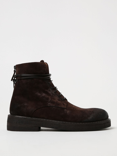 Marsèll Marsell Parrucca Ankle Boots In Split Leather With Zip In Brown